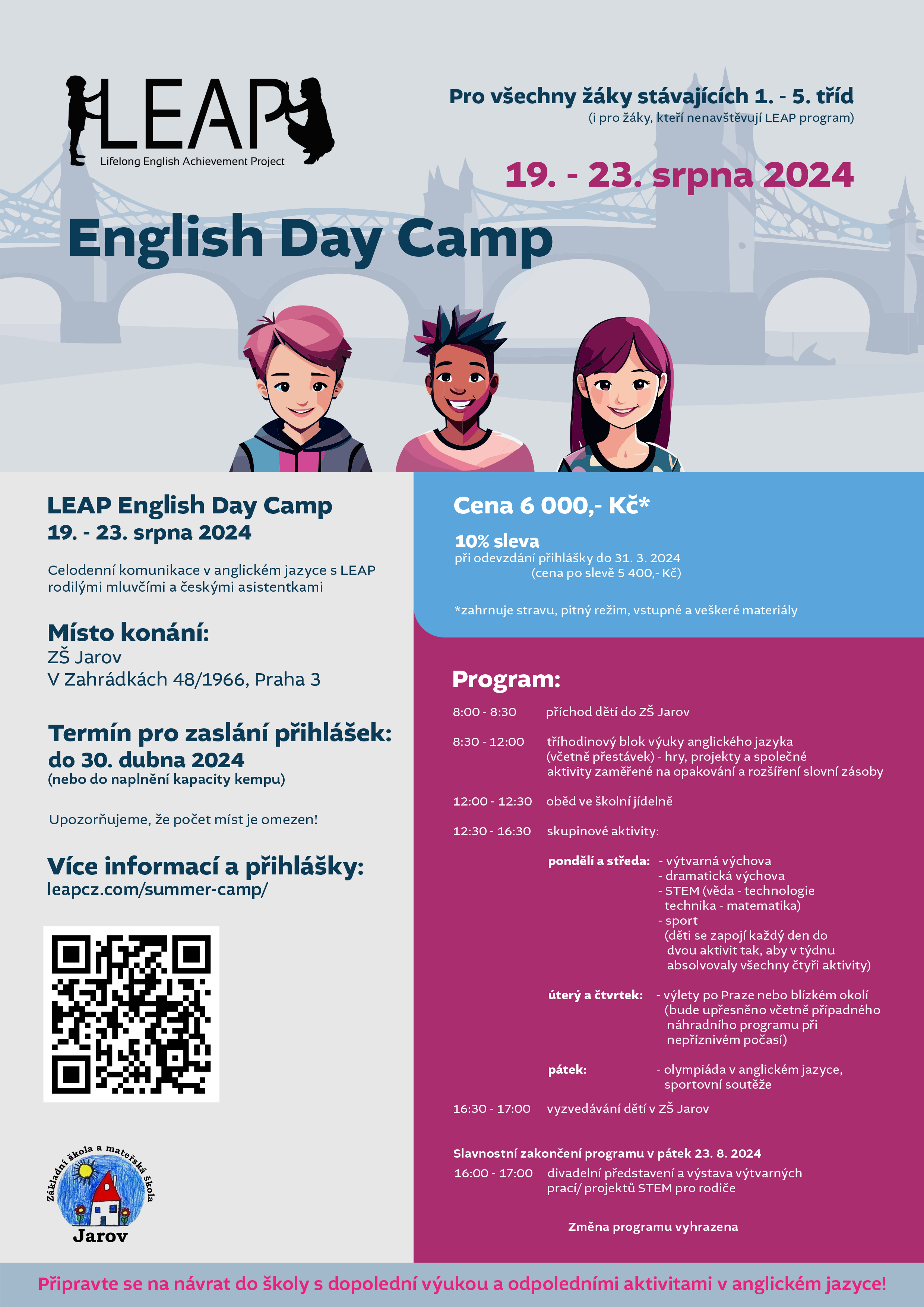 LEAP Summer Camp 2024 poster